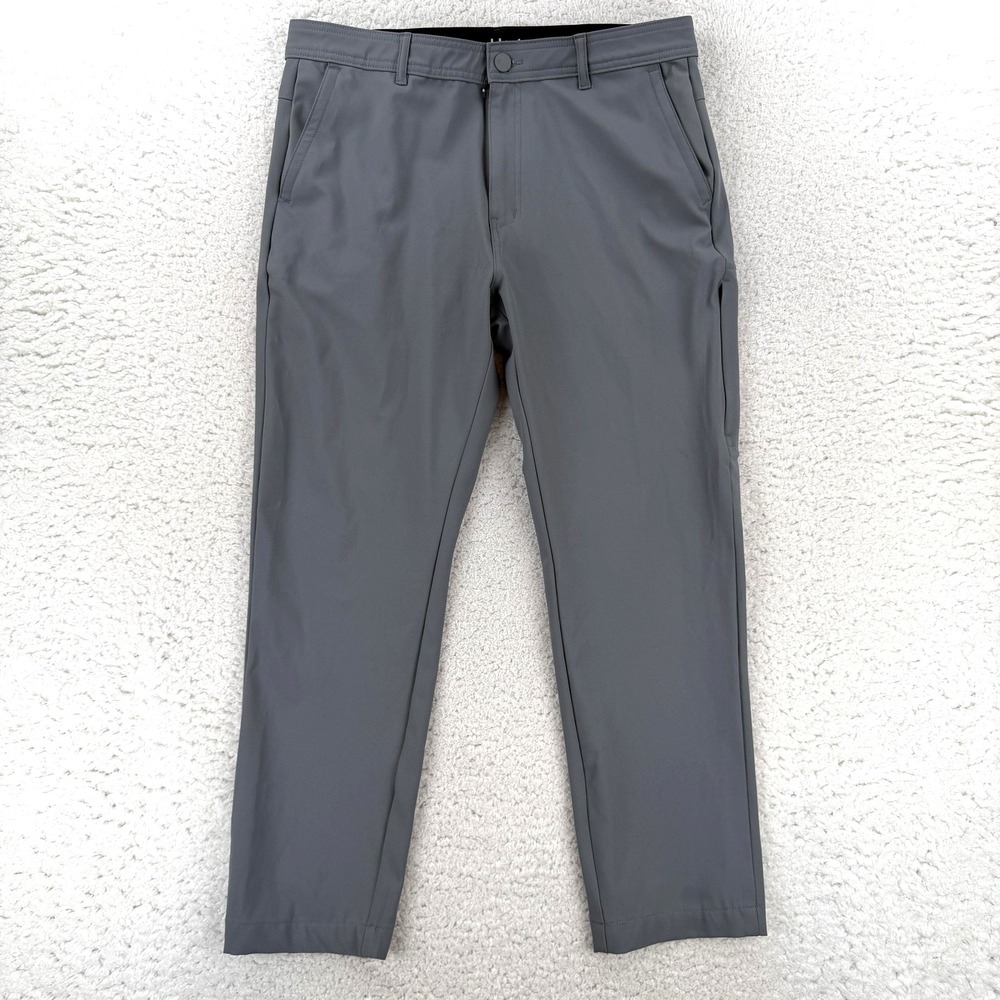 Hurley Chino Pants Mens 34x30 Gray Slim Stretch Microfiber Tapered HMS25-17552